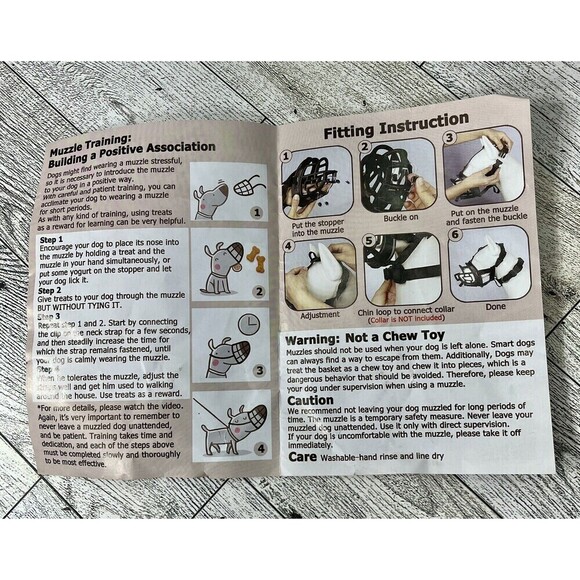 Dog Muzzle With Slow Feeder Pad Basket Muzzle For Large Dogs In Training - Picture 5 of 6